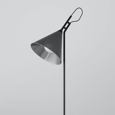 Напольный светильник со стеклянным плафоном 01187/1 черный