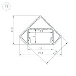 Профиль SL-KANT-H18-2000 ANOD (Arlight, Алюминий)