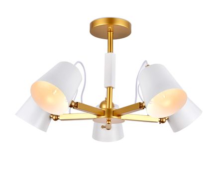 Подвесная люстра TR3101/5 WH/GD белый/золото E14 max 40W D680*370