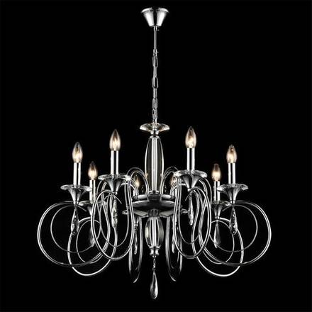 8032/8 CLASSI LN25 20 хром, металл/хрусталь Люстра подвесная Е14 8*40W 220V LAOKA