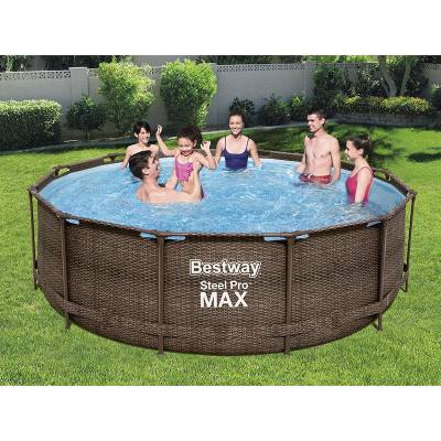 Бассейн каркасный круглый 366*100 см, 9150 л, Steel Pro Max 56709 (набор) Bestway