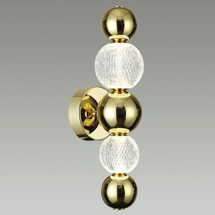 5008/7WL L-VISION ODL23 589 золотой/прозрачный/металл/акрил Бра LED 7W 4000K 380Лм CRYSTAL