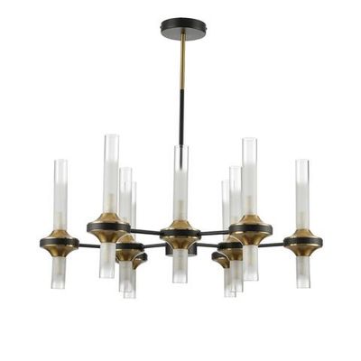 8112/18 NEOCLASSI LN25 26 черный/бронза/прозрачный, металл/стекло Люстра потолочная G9 18*30W 220V TAMARESA