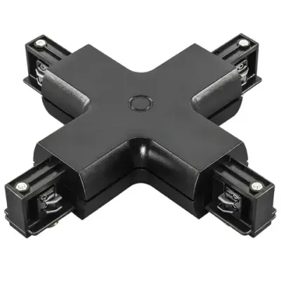 504147 Соединитель трековый трехфазный BARRA X-образный ЧЕРНЫЙ Lightstar