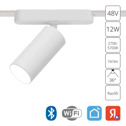 Магнитный трековый светильник Arte Lamp RAPID SMART A2958PL-1WH, 1хLED