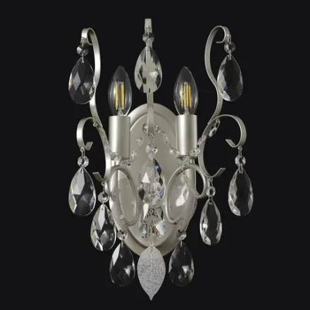 Бра Crystal Lux ESMIRALDA AP2 SILVER 0524/402