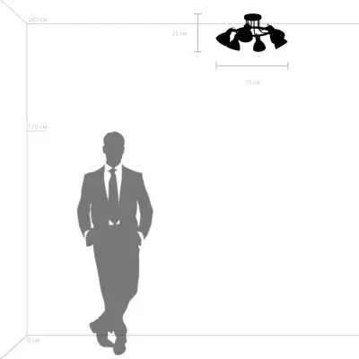 761060 Люстра ACROBATA 6х40W E14 БЕЛЫЙ Lightstar