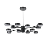 8117/12 COMFI LN26 235 черный, металл Люстра LED GX53 12*7W 220V TORINA