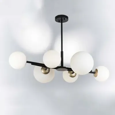 815460 Люстра CROCO 6х40W E14 ЧЕРНЫЙ МАТОВЫЙ/ЗОЛОТО Lightstar