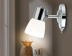 Накладной спот с выключателем TR3961 CH/FR хром/белый матовый E27 max 40W 118*105*200