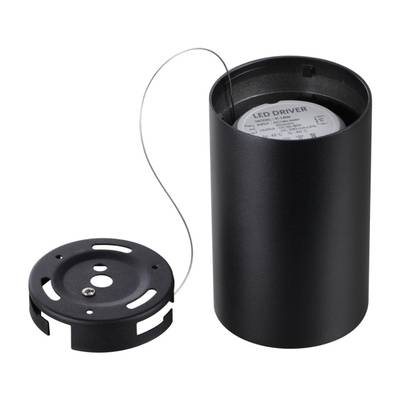 359418 OVER NT24 000 черный Светильник накладной влагозащищённый IP54 LED 10W 170-265V 3000К 830Лм RECTE