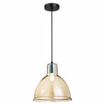 SLE114723-01 Люстра подвесная Черный/Янтарный E27 1*60W