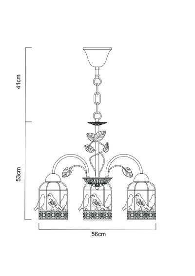 Подвесная люстра Arte Lamp CINCIA A5090LM-5WG, 5хE27