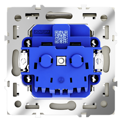 VLS040305 Розетка встраиваемая VOLTUM S70 с заземлением, защитными шторками и крышкой 16А, (сталь) (ТМ Maytoni)