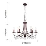 Подвесная люстра Plini 2590-7P, 7*E14*40W. ТМ F-Promo