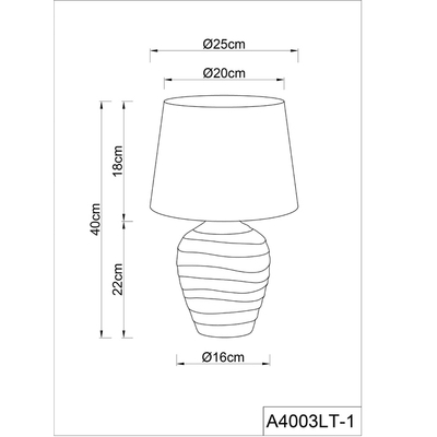 Декоративная настольная лампа Arte Lamp KORFU A4003LT-1CC, 1хE27