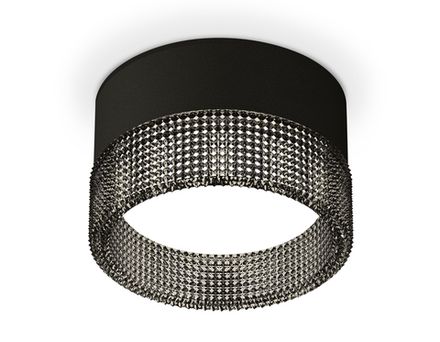 Комплект накладного светильника с композитным хрусталем XS8102031 SBK/BK черный песок/тонированный GX53 (C8102, N8484)