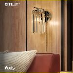 Citilux AXIS CL313411 Бра хрустальное с выключателем Хром