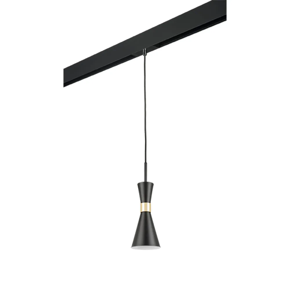 PRO816017 Светильник д/1-фазн трека DUMO 1х40W E14 ЧЕРНЫЙ МАТОВЫЙ/ЗОЛОТО (816017+595007) Lightstar