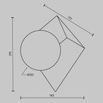 Настенный светильник (бра) Cubeo G9х1 MOD445WL-01B. TM Maytoni