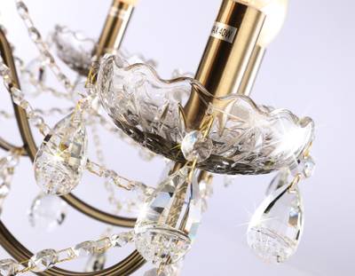 Подвесная люстра с хрусталем TR4950/8 SB/CL бронза/прозрачный E14/8 max 40W D620*585