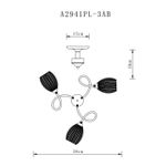 Потолочная люстра Arte Lamp ARYA A2941PL-3AB, 3хE27