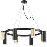 LR0184048740 Люстра RULLO 8х50W GU10 ЧЕРНЫЙ/ЗОЛОТО (571018+214440-4+214487-4+202430-8)