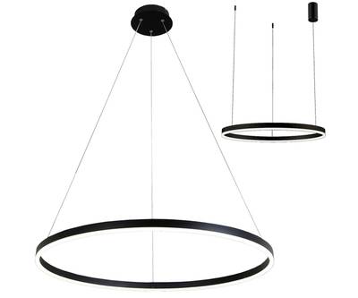 08214,19A(3000K) Подвес Тор черный d80 h150 Led 50W (3000K) 2 типа крепления