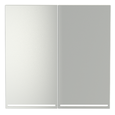 VLS000405 Клавиши для выключателя/переключателя двухклавишного с подсветкой, S70 (сталь). (ТМ Maytoni)