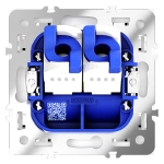 VLS060203 Розетка компьютерная встраиваемая VOLTUM S70 двойная RJ45+RJ45 кат.6, (кашемир). (ТМ Maytoni)