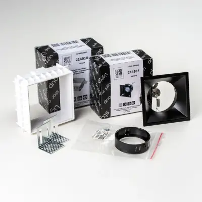 G214507BMOD Светильник DOMINO QUAD под LED модуль/лампу МR16 ЧЁРНЫЙ (214510+214507+214007)