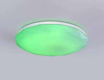 Потолочный светодиодный светильник с пультом FZ417 WH белый IP20 46W 3000K-6500K+RGB D380*60 (ПДУ ИК)