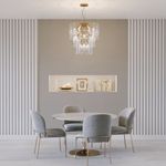 Умная подвесная люстра со стеклянными плафонами 60171 золото