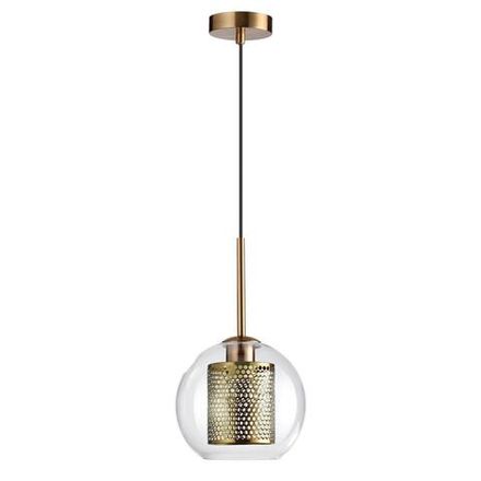 4939/1 PENDANT ODL22 467 античн.бронза/металл/прозрачный/стекло Подвес E27 1*40W CLOCKY