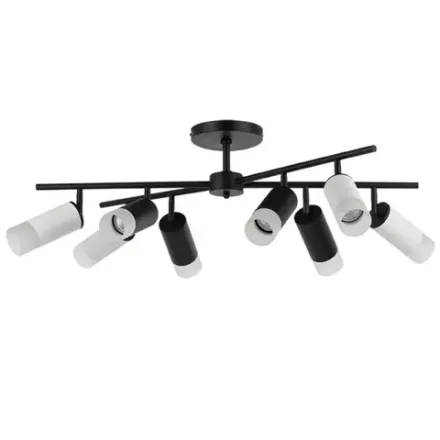 LR7283643741 Люстра RULLO 8х50W GU10 ЧЕРНЫЙ/БЕЛЫЙ (571728+214437-4+214436-4+202431-8)