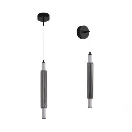 6556/15WCL LEDIO LN26 280 черный/дымчатый, металл/акрил/стекло Бра/подвес LED 15W 4000К 220V TRENDY