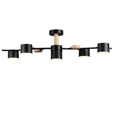 8194/5C COMFI LN25 261 черный, металл/дерево/пластик Потолочный светильник LED GX53 5*9W 220V CRYPTO