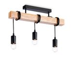 Подвесной светильник в стиле лофт TR8182/3 BK/LW черный/светлое дерево E27*3 max 40W 500*50*420