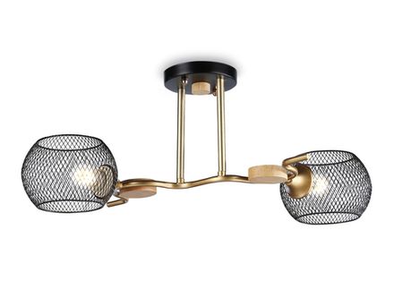 Светильник подвесной TR80162/2 BK/GD черный/золото E27/2 max 40W 550*360*220