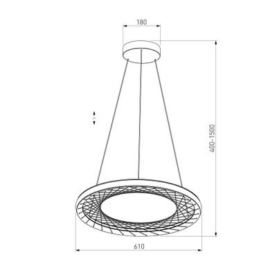 Подвесной светодиодный светильник 40024/1 LED серый, LED