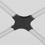 Коннектор питания X-образный Radity черный, TRA084CX-11B. TM Maytoni