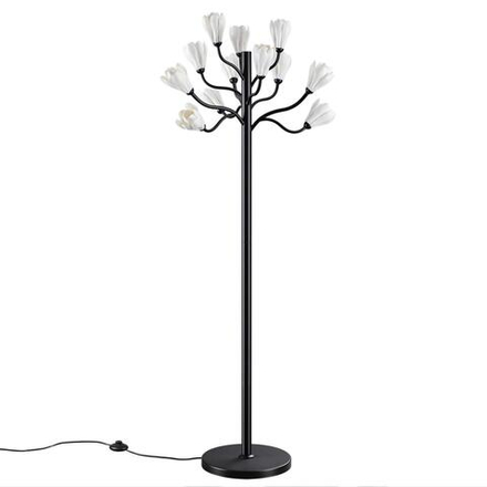 5090/12F MODERN ODL25 553 черный матовый/белый/фарфор Торшер G4 LED 12*5W GARDI