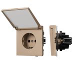 Механизм розетки влагозащищённый SCT-TENDO-MCP-PL-GD (230V, 16A) (Arlight, -)