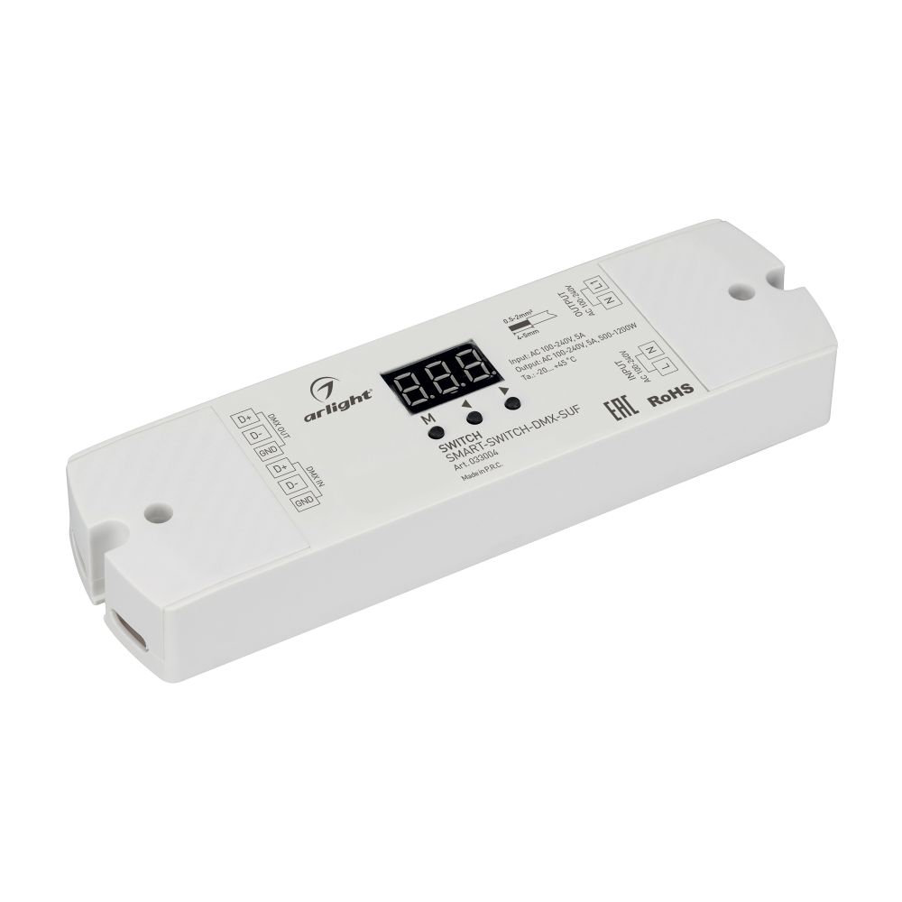 Выключатель SMART-SWITCH-DMX-SUF (230V, 5A) (Arlight, IP20 Пластик, 3 года)