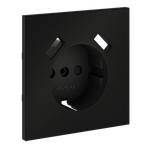 VLS000908 Накладка для розетки с заземлением и защитными шторками, с USB A+A, S70 (черный матовый). (ТМ Maytoni)