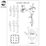 SL1633.203.04 Люстра подвесная ST-Luce Матовое золото/Матовое золото,Прозрачный E14 4*40W