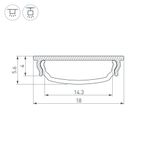 Профиль ARH-BENT-W18-2000 ANOD BLACK (Arlight, Алюминий)