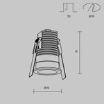 Встраиваемый светильник Mini 3000K 7Вт 55°, DL059-7W3K-B. TM Maytoni
