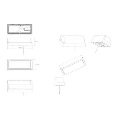 Уличный настенный светильник Arte Lamp FERRO A5224AL-1BK, 1хLED
