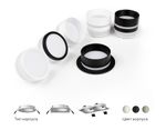 Корпус светильника встраиваемый для насадок D60mm C6520 SWH белый песок 80*80*H25mm MR16 GU5.3